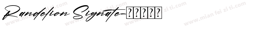 Randelion Signate字体转换